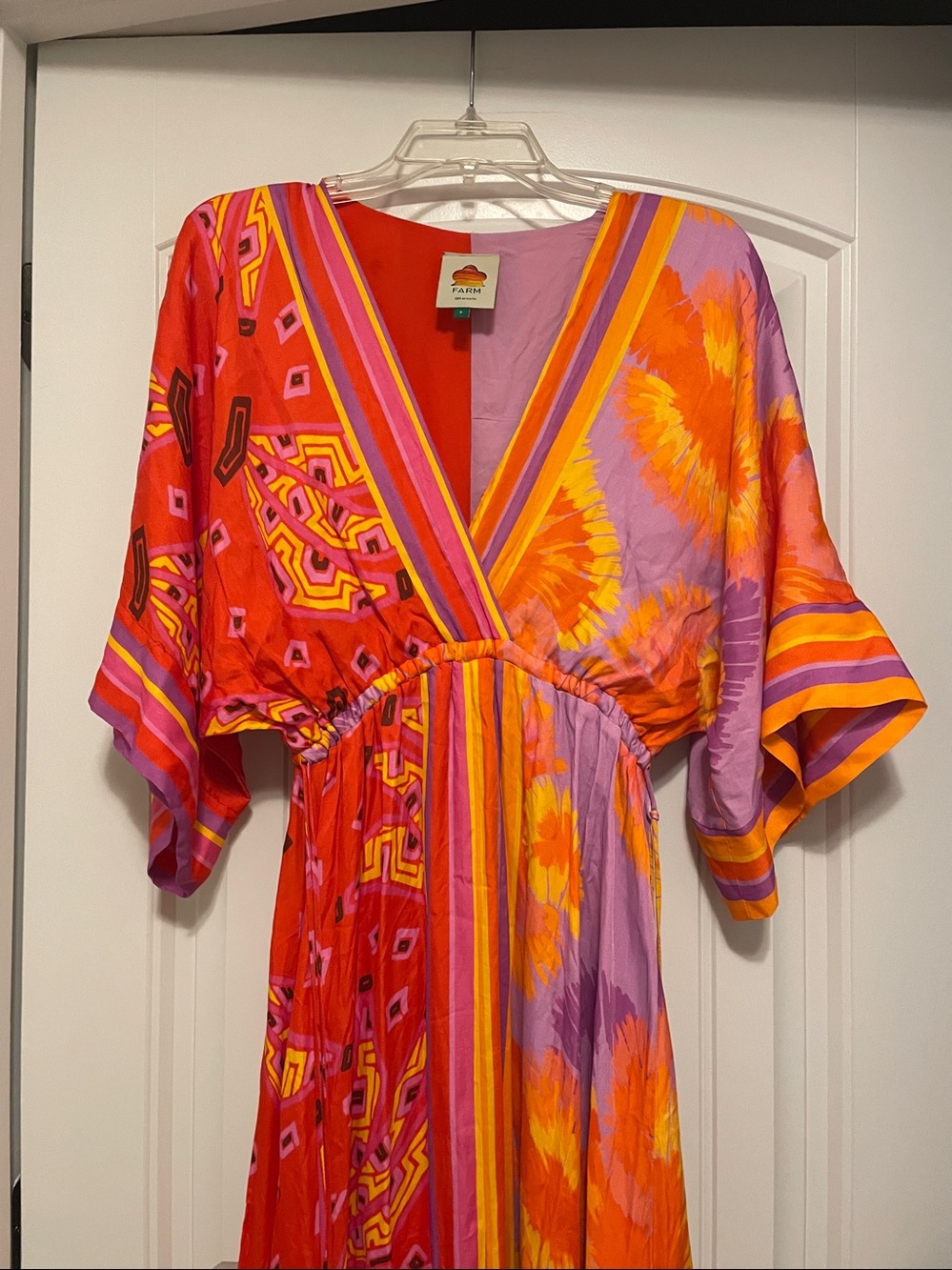 FARM Rio Red, Orange & Purple Printed Maxi Dress - Picture 2 of 8